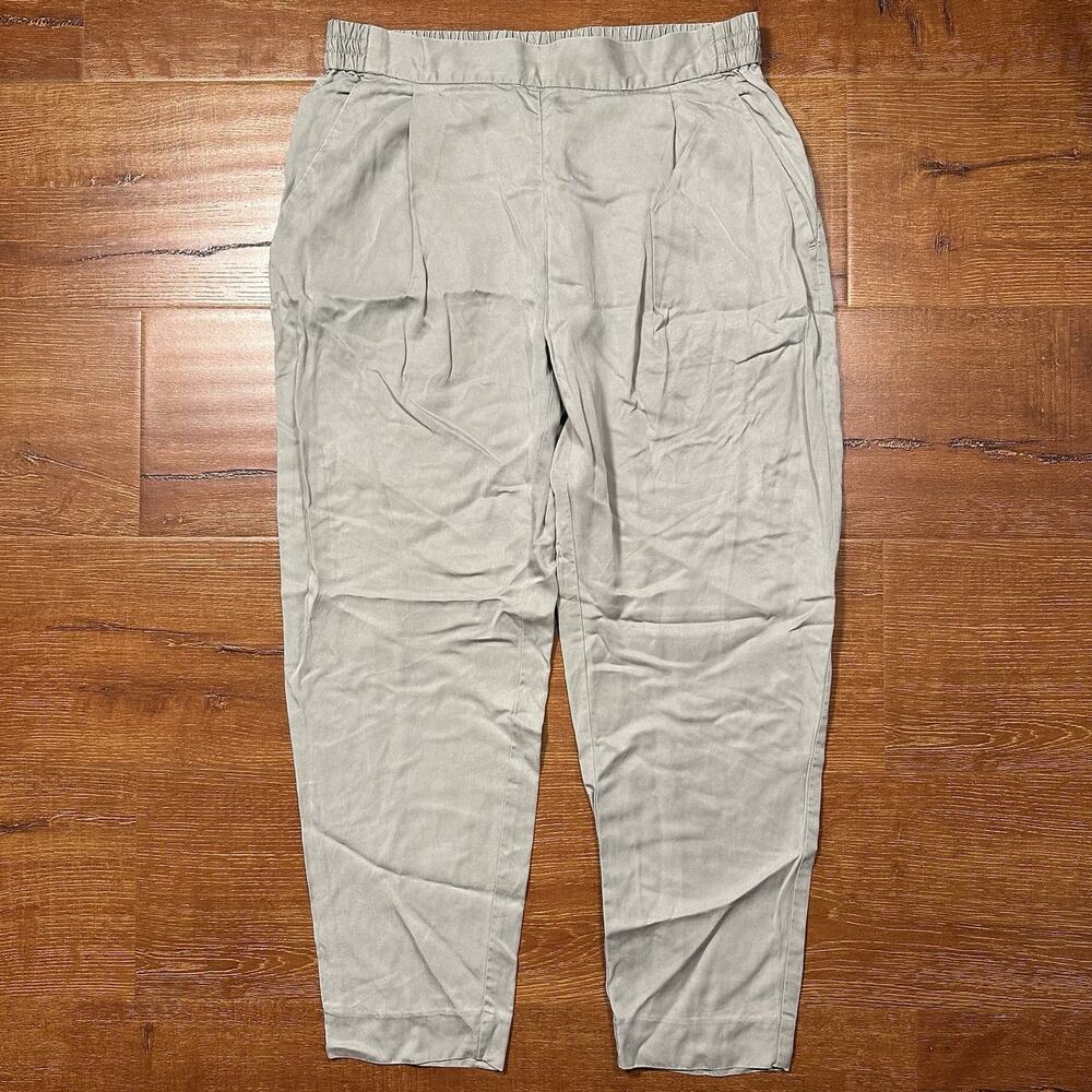 All Saints Alva Trouser Pants Women 6 Gray Pull On Elastic Waist Tapered Pockets